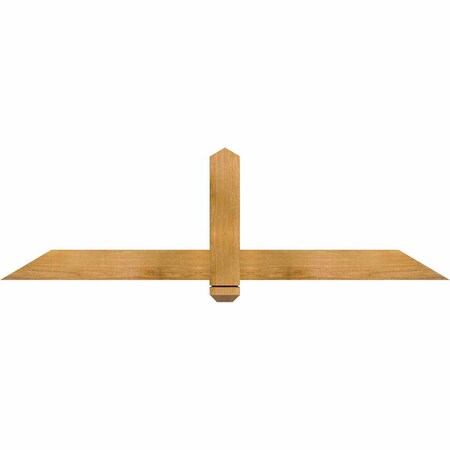 Ekena Millwork Eugene Rough Sawn Timber Gable Bracket, Western Red Cedar, 60"W x 17"H x 2"D x 4"F, 7/12 Pitch GBW060X17X0204EUG00RWR